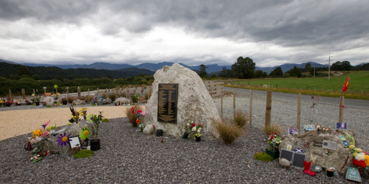The Pike Families Memorial, in memory of the 29 miners killed in the Pike River coal mine disaster.