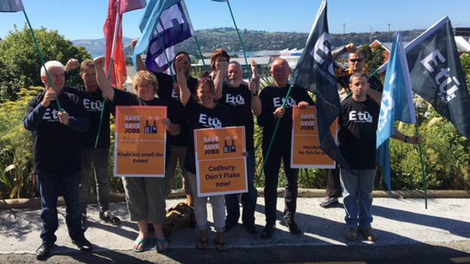 The E Tu worker's union preparing for the protest (Supplied)