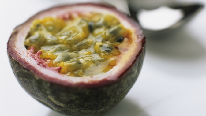 Nici Wickes joined Jack Tame to share the recipe for this incredible passionfruit cake. (Getty)