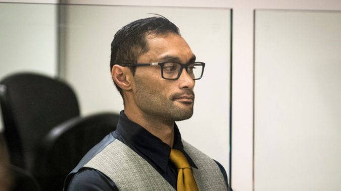 Mikio Filitonga appears in the Auckland District Court on charges of deliberate HIV infection. (Jason Oxenham)