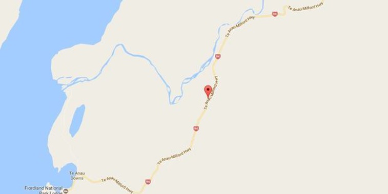 Police have no idea how many people were in the car which crashed with a bus on the Te Anau-Milford Highway in Southland this afternoon. (Google Maps)