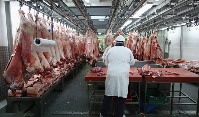 A man who had just started work at a meat processing plant has had his hand cut off (File photo)