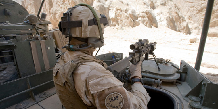 A New Zealand soldier on patrol in North East Bamyian in 2011.