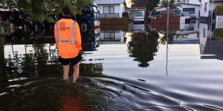 The Eastern Bay of Plenty town of Edgecumbe has been evacuated due to flooding today (Photo / Supplied)