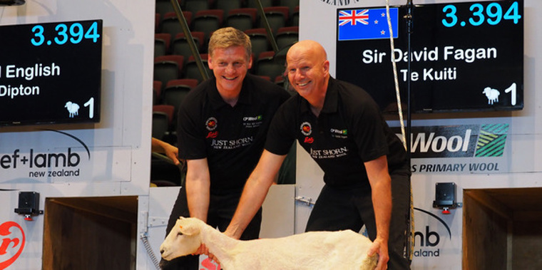 Prime Minister Bill English's shearing stunt with Sir David Fagan was his best publicity stunt yet, an expert says. (NZH)