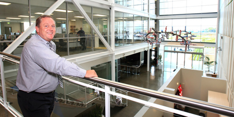 Kevin Obern, managing director of OfficeMax New Zealand, at its office in Highbrook business park. (NZME)