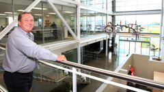 Kevin Obern, managing director of OfficeMax New Zealand, at its office in Highbrook business park. (NZME)