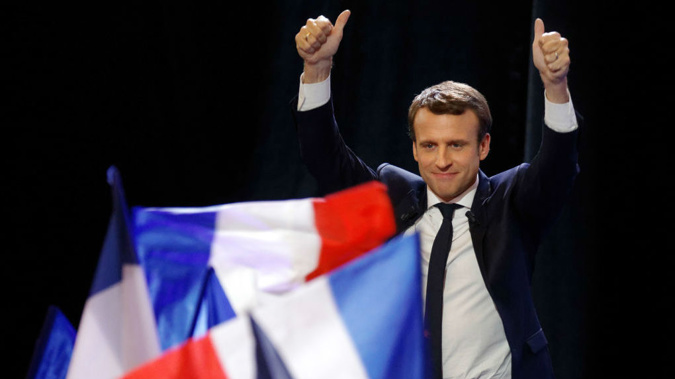 Centrist candidate Emmanuel Macron got nearly 1 million more votes than far-right candidate Marine Le Pen in a result that's upended traditional French politics. (Getty)