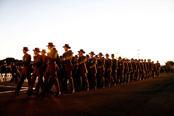 A veteran who died overnight has had a special farewell at this morning's dawn service in Auckland. (Getty)