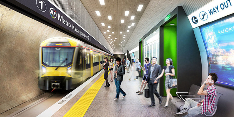 Karangahape Rd station as part of Auckland's City Rail Link. Artist impression. (NZ Herald)