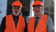 Mayor Michael Feyen and reinstated deputy Ross Campbell (Cherie Taylor)