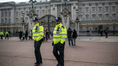 Armed British police officers have arrested a man carrying knives near Prime Minister Theresa May's office in Westminster on suspicion of preparing an act of terrorism (Getty Images)