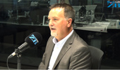 NZME CEO Michael Boggs in studio talking with Leighton Smith