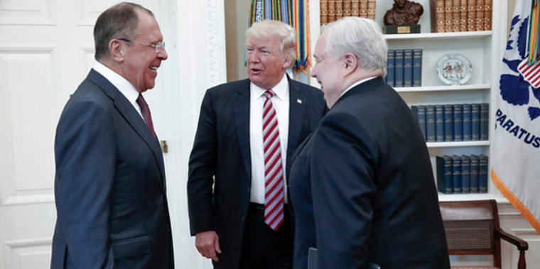 Donald Trump welcomed Russian Foreign Minister Sergei Lavrov and Ambassador Sergey Kislyak to the White House (Photo / Supplied)