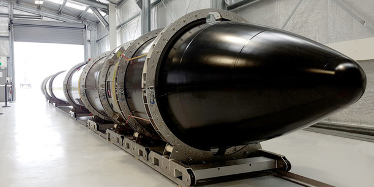 An Electron rocket at the Launch Complex in Mahia (Supplied).
