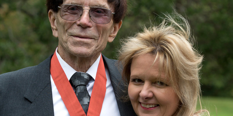 Earl Hagaman, with wife Lani in 2014. Photo / Brett Phibbs