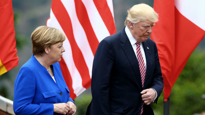 The Germany Chancellor Angela Merkel with the President of the United States of America Donald Trump (Photo\Getty Images)