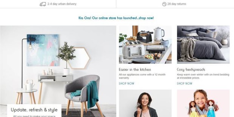 Kmart online shopping is now available.