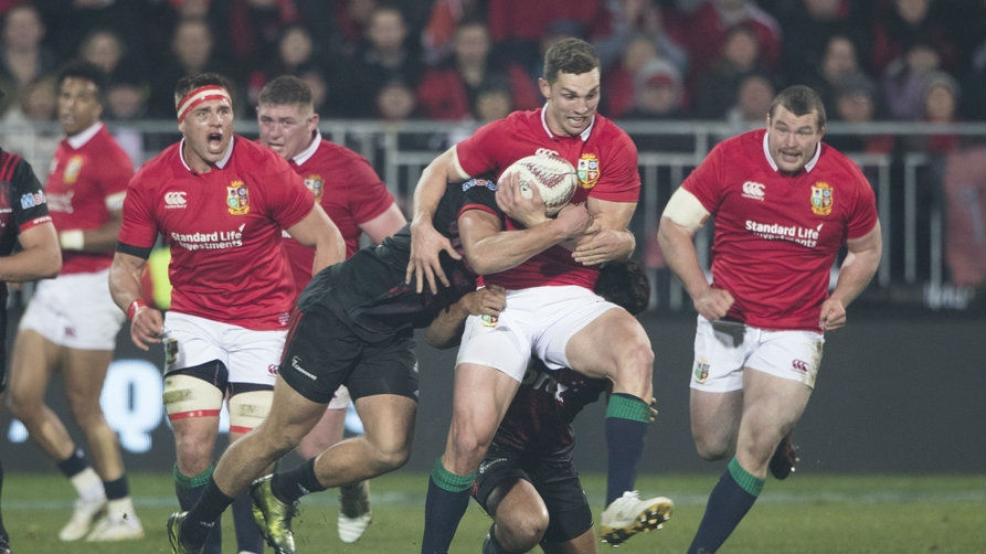 The British & Irish Lions winger George North. Photo / Brett Phibbs
