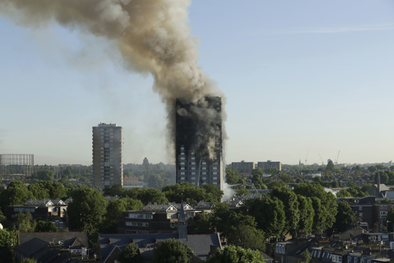 Grenfell Tower smoldering (Photo / Supplied)
