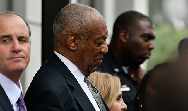Bill Cosby moments after the mistrial was declared (Getty Images)