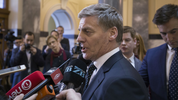 Bill English stretched our imagination to breaking point when he made an appearance. Photo / Mark Mitchell