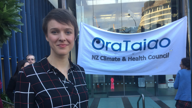 Hamilton student Sarah Thomson has taken the Government to the High Court over its climate targets. (Photo / Gia Garrick)