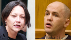 Lawyer Davina Murray and convicted murderer and rapist Liam Reid (File).