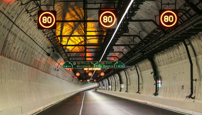 The Transport Agency quietly opened one side of the tunnel at around midnight and now both sides are in use. (Getty)