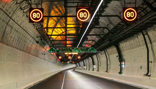 The Transport Agency quietly opened one side of the tunnel at around midnight and now both sides are in use. (Getty)