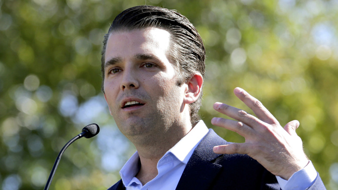 Donald Trump Jr. has acknowledged meeting with a Russian lawyer whom he thought might have negative information on Hillary Clinton. Photo / AP