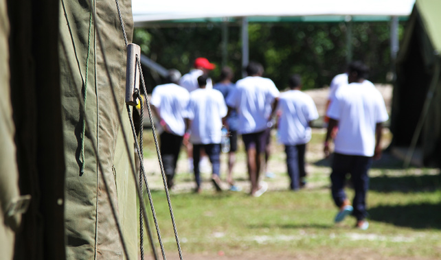 US officials halted screening interviews and departed Nauru two weeks short of their scheduled timetable. (AAP)