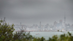 Auckland CBD covered with rain (Nick Reed / NZH)