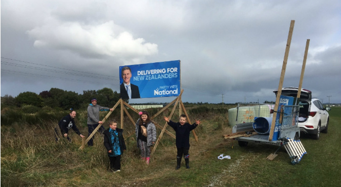 Election signs have gone up around the country today. (Photo/Sarah Dowie via Twitter)