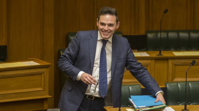 Clutha-Southland MP Todd Barclay arriving in the debating chamber for Question Time today (Mark Mitchell).