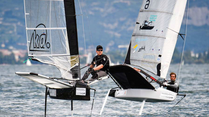 Team NZ skipper Peter Burling in action at the Moth world champs. Photo / Martina Orsini