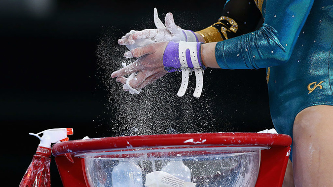 Larrissa Miller of Australia prepares to compete in the Women's Team Final & Individual Qualification. (Photo \ Getty Images)