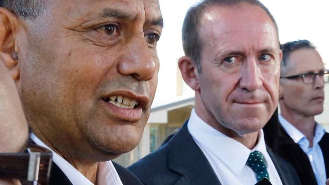 Willie Jackson (L) with Labour Party leader Andrew Little (NZ Herald)