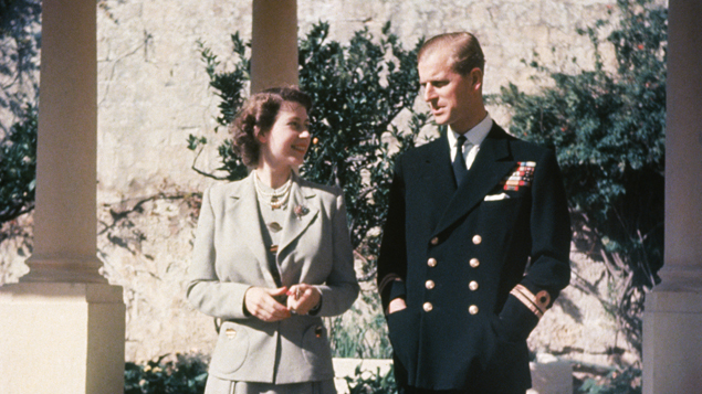 Queen Elizabeth II, then Princess Elizabeth, and Prince Philip Duke of Edinburgh on their honeymoon in Malta in 1947