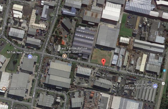 Firefighters are at a blaze in Neales Rd. Photo / Google Maps