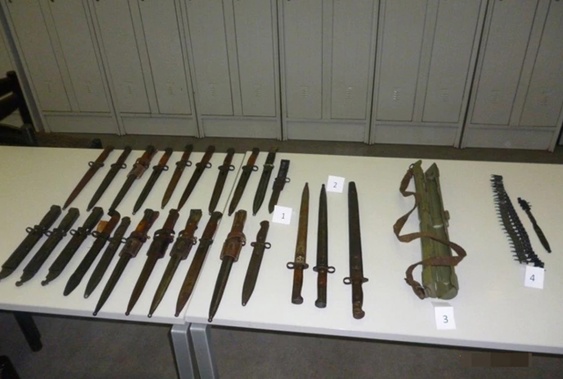 The bayonets and ammunition. (Supplied)