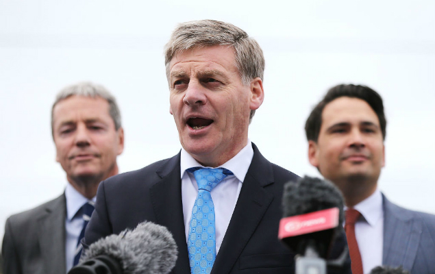 Prime Minister Bill English unveiled National's transport policy at the Papakura Train Station in south Auckland.