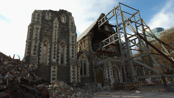 The Christchurch Cathedral has stood derelict since the 2011 earthquakes. Photo / file