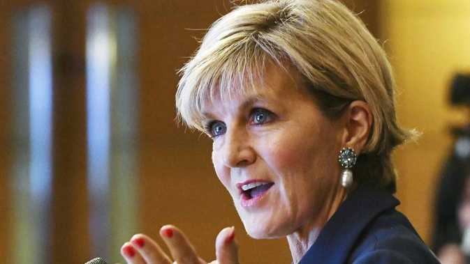 Australia's Foreign Minister Julie Bishop. (Photo / AP)