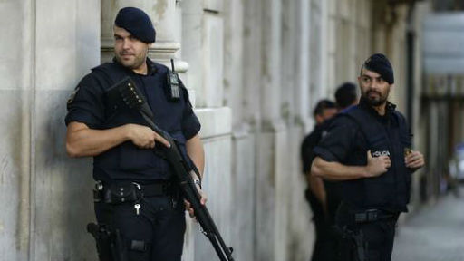 Police on streets of Barcelona (PHOTO - NZH)