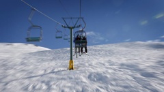 Skiers riding the lift at Ohau Ski Area in the Mackenzie Basin (Image / NZH)