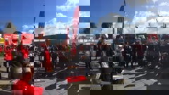 Leader Jacinda Ardern has just revealed her plan to revitalise the forestry sector in Rotorua (Gia Garrick)