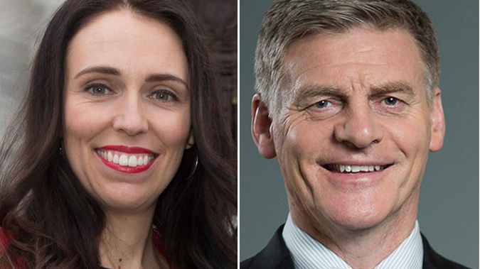 Labour leader Jacinda Ardern and National leader Bill English. (Photo: Getty)