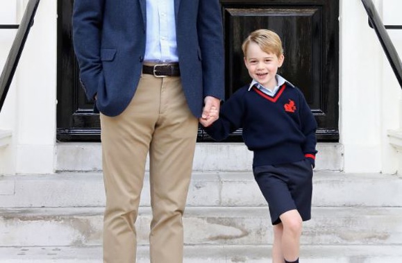 Prince George off for his first day of school (Twitter - Kensington Palace) 