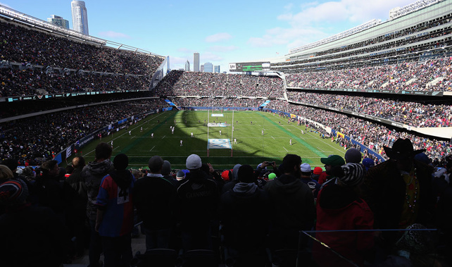 Soldier Field in Chicago, which hosted the All Blacks, is one of the stadiums bidding for Football World Cup games (Getty Images)  